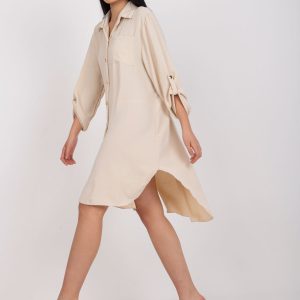 Wholesale Beige long sleeve dress