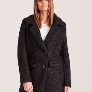 Wholesale Black double breasted coat