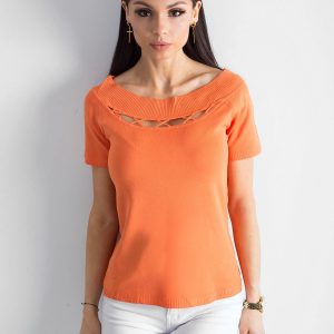 Wholesale Orange blouse with cutouts