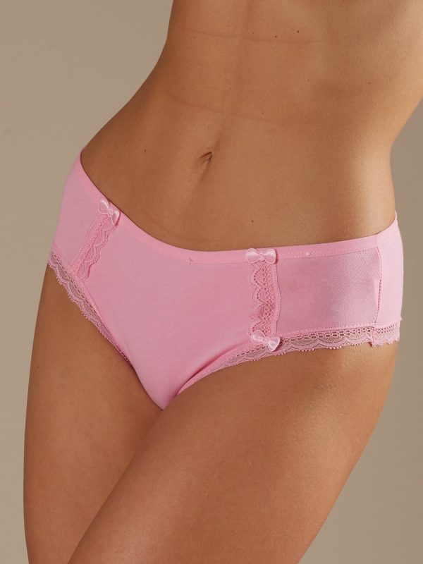 Wholesale Pink Women's Briefs with Lace