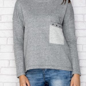 Wholesale Sweatshirt with pocket grey