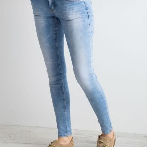 Wholesale Blue denim tube pants