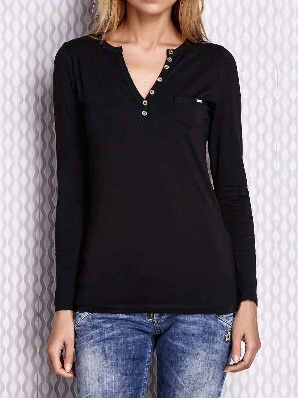 Wholesale Black blouse cut out