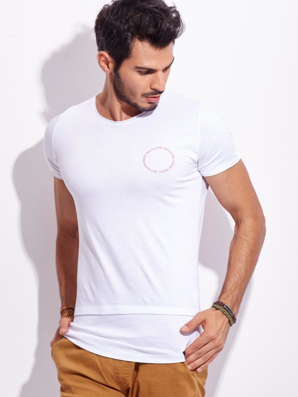 Wholesale White t-shirt for man with inscription