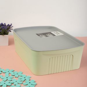 Wholesale Light Green Matte Plastic Container With Lid