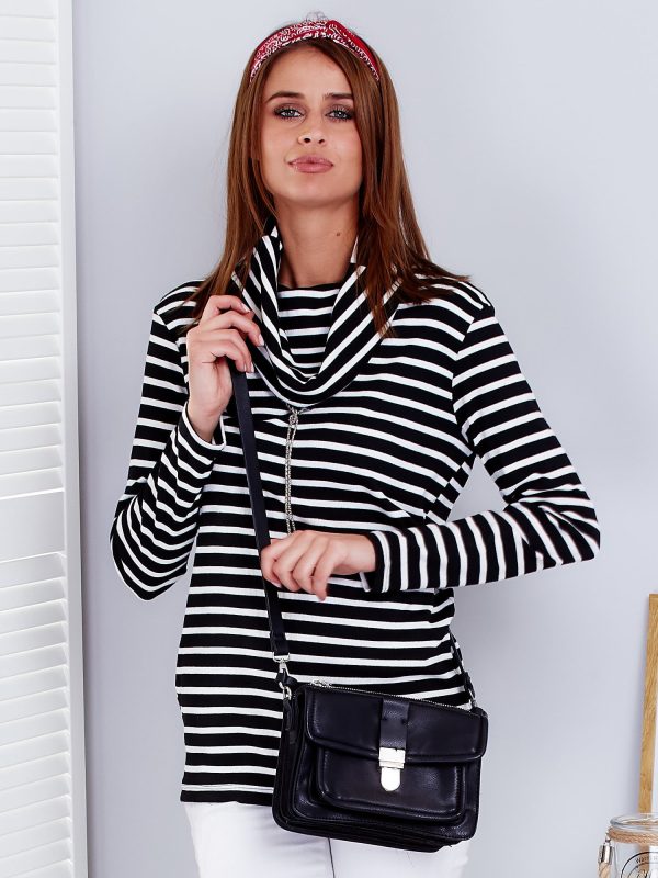 Wholesale Black and white striped sweatshirt