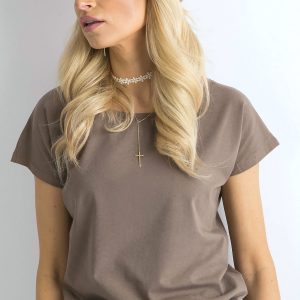 Wholesale Light brown T-shirt Circle