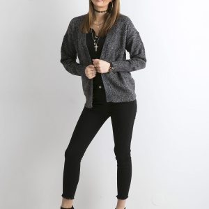 Wholesale Graphite Knitted Cardigan