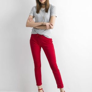 Wholesale Red trousers with stripes