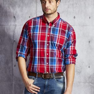 Wholesale TOMMY HILFIGER Men's Red Plaid Shirt