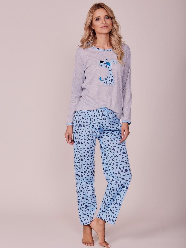 Wholesale Light Blue Patterned Pyjamas