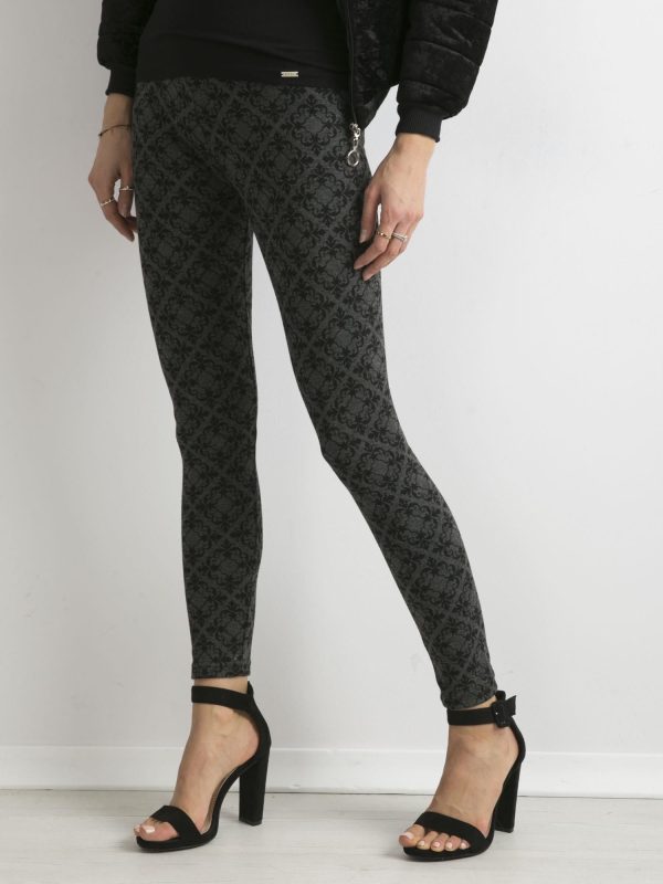 Wholesale Grey Pattern Leggings