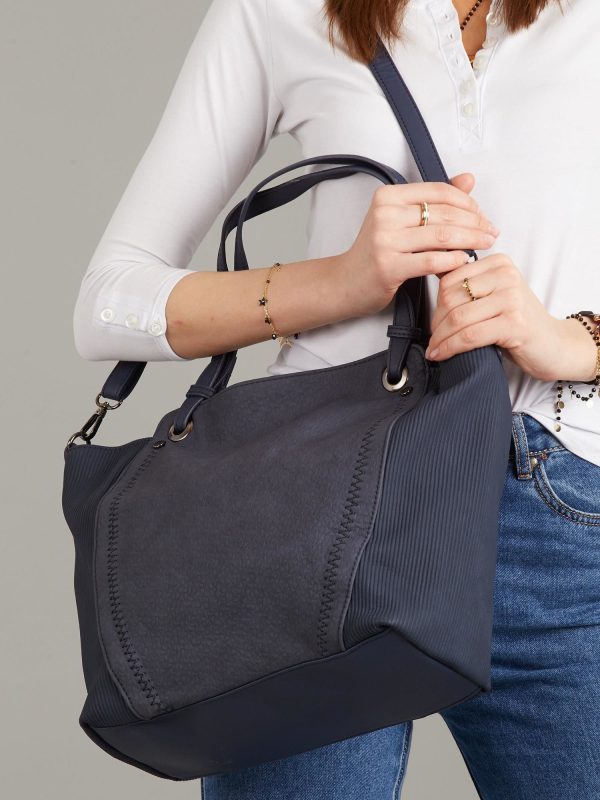 Wholesale Navy blue eco leather bag