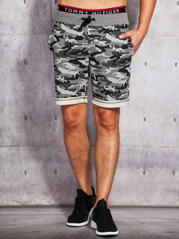 Wholesale Men's shorts in military style grey