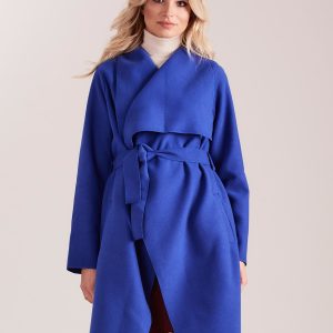 Wholesale Blue coat with pockets and binding