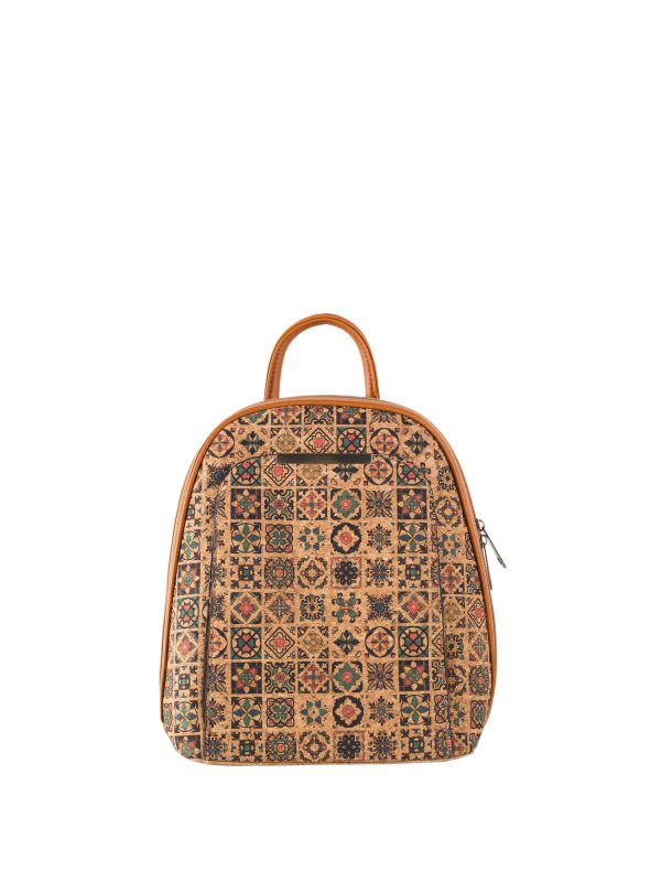 Wholesale Green Patterned Cork Backpack