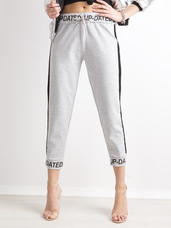 Wholesale Gray sweatpants with inscriptions