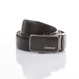 Wholesale Black Classic Men's Leather Strap With Automatic Buckle