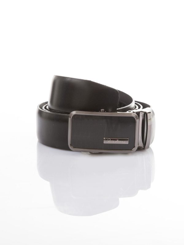 Wholesale Black Classic Men's Leather Strap With Automatic Buckle