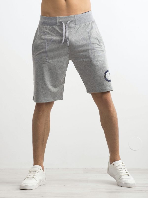 Wholesale Grey sweatshirt shorts for men