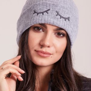 Wholesale Grey light cap with eyelashes