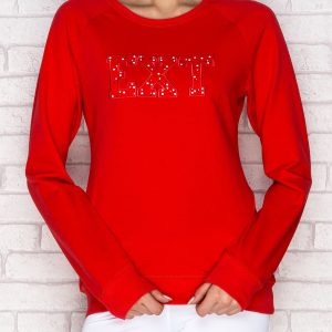 Wholesale Women's sweatshirt with the inscription EXT coral