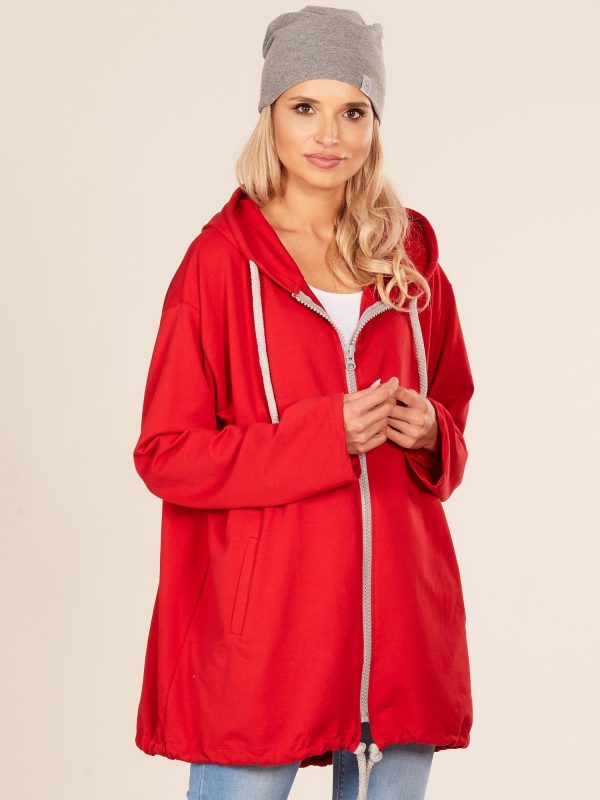 Wholesale Red oversized sweatshirt