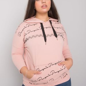 Wholesale Dirty pink plus size sweatshirt with Madison subtitles