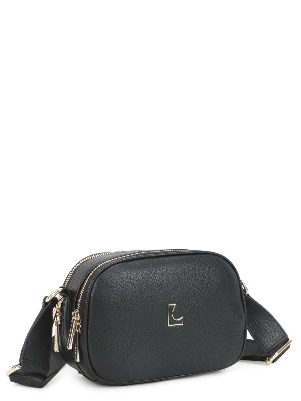 Wholesale Black Messenger Bag with Long Strap LUIGISANTO