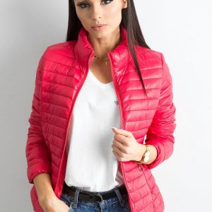 Wholesale Raspberry Quilted Transition Jacket