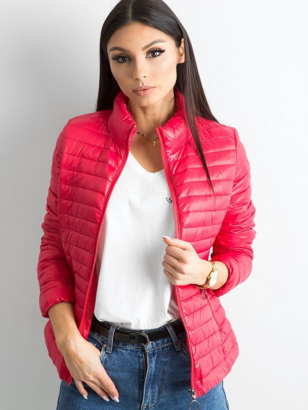 Wholesale Raspberry Quilted Transition Jacket