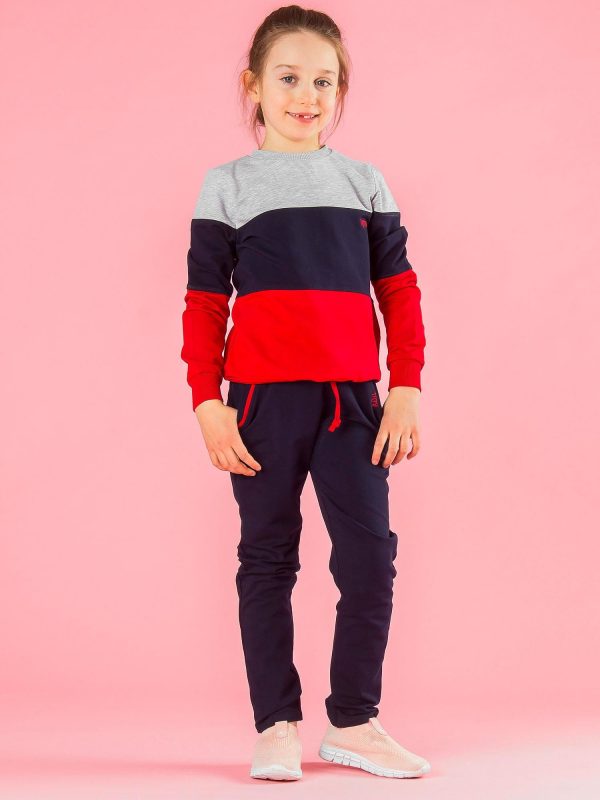 Wholesale Navy blue and red children's set