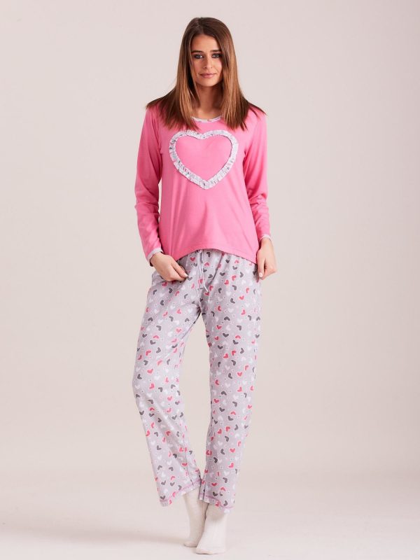 Wholesale Pale Pink Patterned Women's Pyjamas