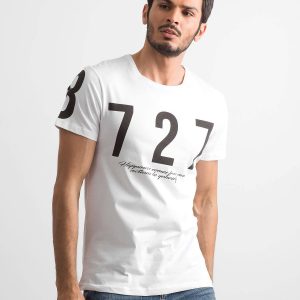 Wholesale White T-shirt for men's cotton print