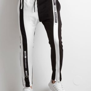 Wholesale Black sweatpants for men with inserts