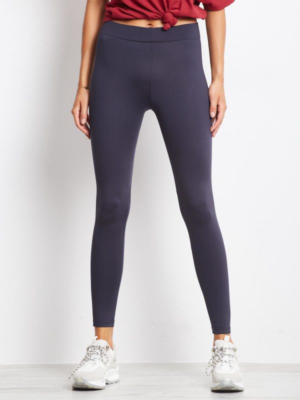 Wholesale Long Slightly Insulated Graphite Sports Leggings