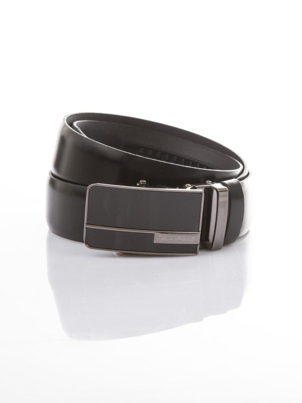 Wholesale Black Plain Mens Leather Strap With Automatic Buckle