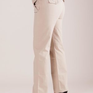 Wholesale Plus Size Light Beige Fabric Pants