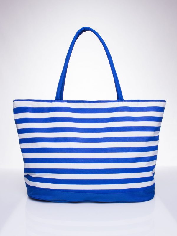 Wholesale Blue Striped Beach Bag