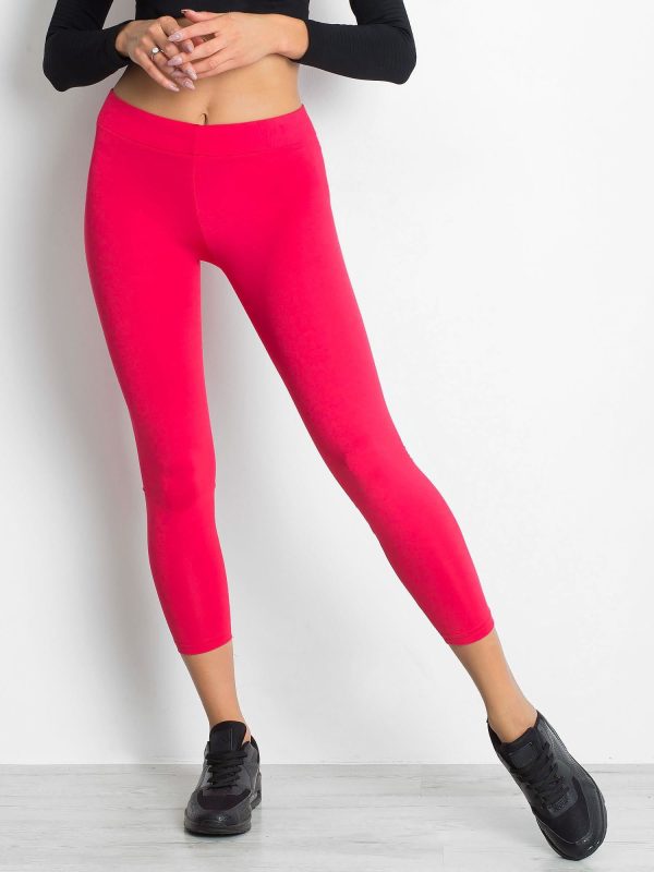 Wholesale Long Slightly Insulated Fuchsia Sports Leggings