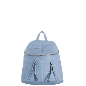 Wholesale Hellblauer kleiner Rucksack aus Oko-Leder