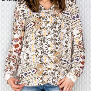 Wholesale Cream shirt with patterns