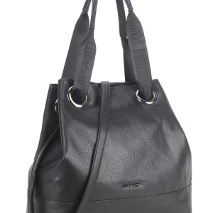 Wholesale LUIGISANTO black shoulder bag with long strap