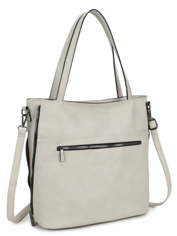 Wholesale LUIGISANTO eco leather shopper bag beige