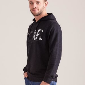 Wholesale Men's Hoodie with Graphite Print