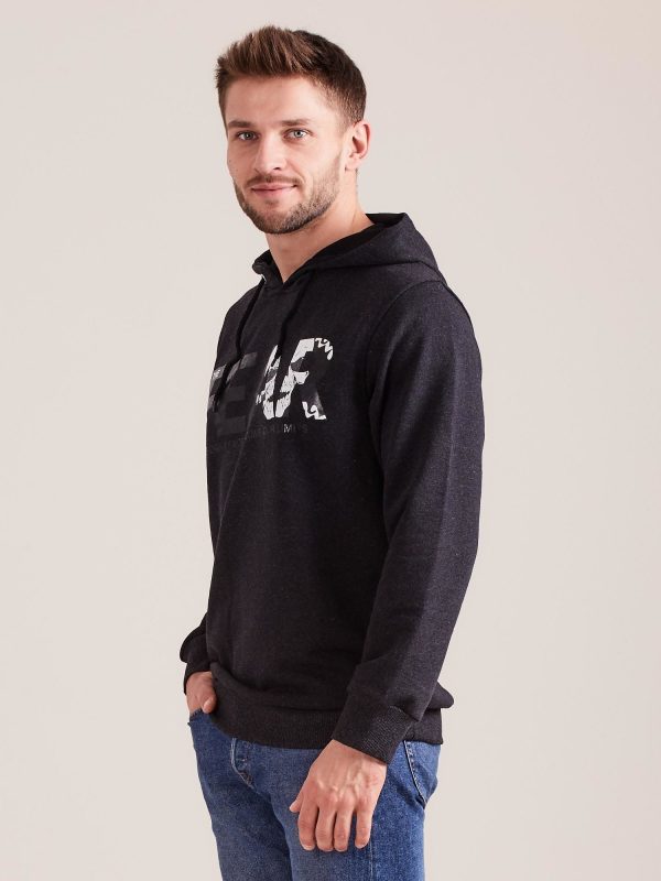 Wholesale Men's Hoodie with Graphite Print