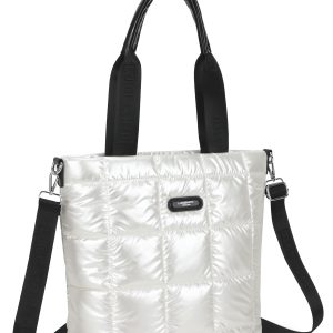 Wholesale White shopper bag with quilting LUIGISANTO