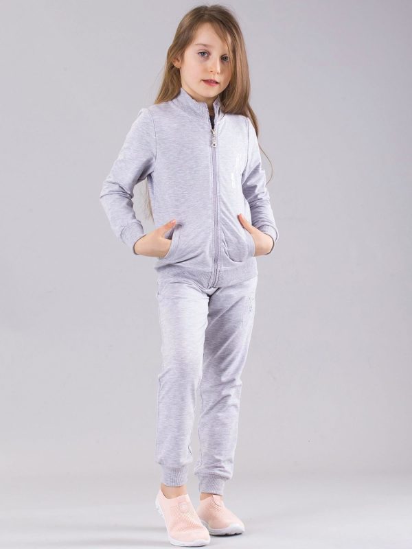 Wholesale Grey girl set with pockets