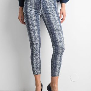 Wholesale Blue Animal Pattern Pants