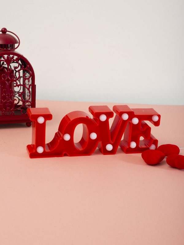 Wholesale Red LED lamps inscription LOVE desk